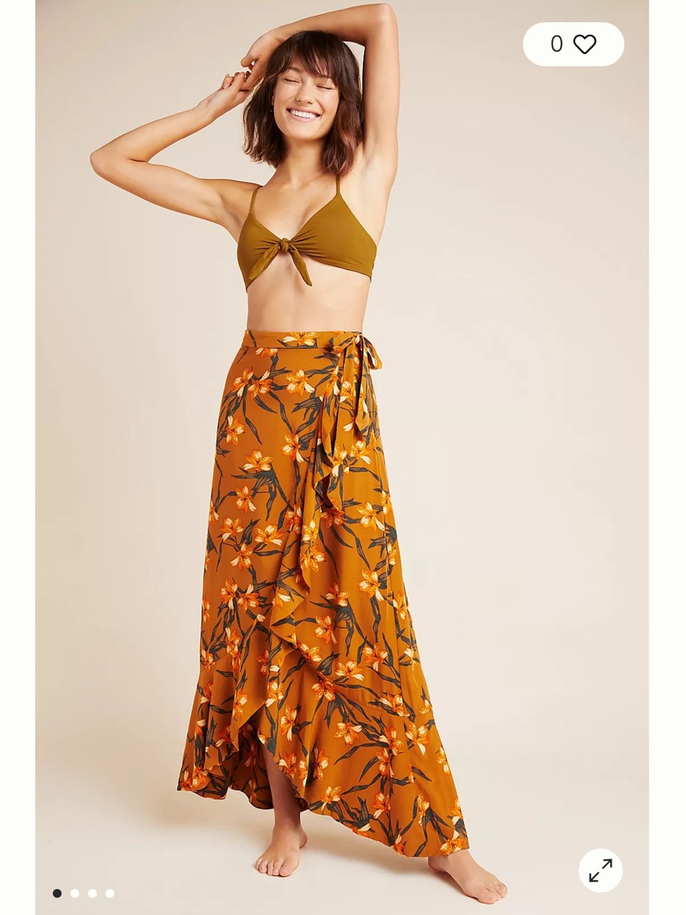 NWT Anthropologie size M wrap maxi skirt by L Space